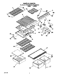 SHELF Diagram and Parts List for RT18DKXBL20  Roper Refrigerator