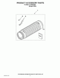 PRODUCT ACCESSORY PARTS Diagram and Parts List for YLTE5243DQA  Whirlpool Washer Dryer Combo