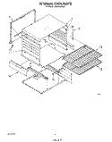 INTERNAL OVEN Diagram and Parts List for SF3004SRW0  Whirlpool Range