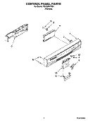 CONTROL PANEL PARTS Diagram and Parts List for 7GU3200XTSS1  Whirlpool Dishwasher