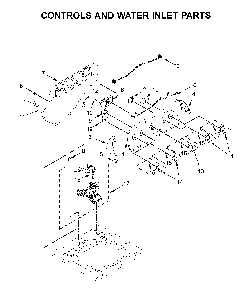 Controls and water inlet parts Diagram and Parts List for WTW4955HW2  Whirlpool Washer
