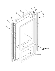 Cabinet Trim Parts Diagram and Parts List for KBBL206EPA00  KitchenAid Refrigerator