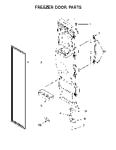 Freezer door parts Diagram and Parts List for 10651762511  Kenmore Refrigerator
