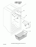 LINER PARTS Diagram and Parts List for EV161FZTQ01  Whirlpool Freezer