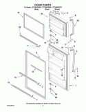 DOOR PARTS Diagram and Parts List for T8TXNWFWB01  Estate Refrigerator