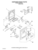 DISPENSER FRONT PARTS Diagram and Parts List for ED5PVEXWS11  Whirlpool Refrigerator