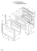 DOOR Diagram and Parts List for CES366HZ0  Whirlpool Range