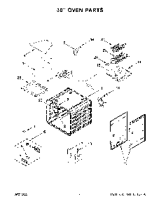 30" Oven Parts Diagram and Parts List for KFGC558JMB05  KitchenAid Range