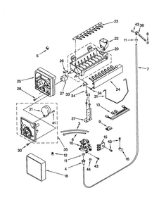 Icemaker Diagram and Parts List for KSSS36QJS00  KitchenAid Refrigerator