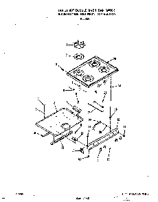 Main Top Diagram and Parts List for 1885*3A  Roper Range