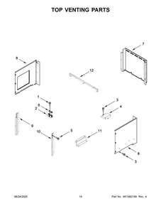 Top Venting Parts Diagram and Parts List for WOC54EC7HB04  Whirlpool Microwave Oven Combo