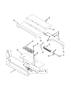 Control Panel Parts Diagram and Parts List for WOS51EC7AB03  Whirlpool Wall Oven