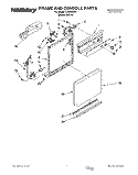 FRAME AND CONSOLE Diagram and Parts List for LUD2100X7  Whirlpool Dishwasher