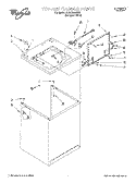 TOP AND CABINET Diagram and Parts List for 6LSC8255EQ0  Whirlpool Washer