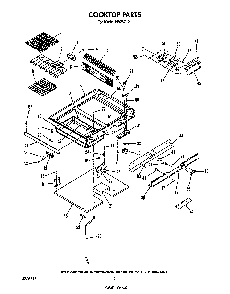 Cooktop Diagram and Parts List for N9257*2  Roper Range