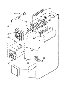 Icemaker Diagram and Parts List for ET21MMXJT01  Whirlpool Refrigerator