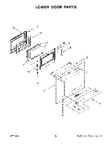 Lower Door Parts Diagram and Parts List for KFDD500ESS11  KitchenAid Range