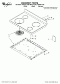 COOKTOP PARTS Diagram and Parts List for YWFE301LVB0  Whirlpool Range