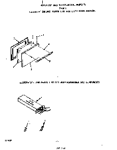 Oven Door Diagram and Parts List for F4057*1  Roper Range