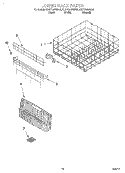 LOWER RACK Diagram and Parts List for KUDY24SEAL5  KitchenAid Dishwasher