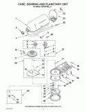 CASE, GEARING AND PLANETARY UNIT Diagram and Parts List for KSM154GBQAC0  KitchenAid Mixer
