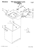 TOP & CABINET, LITERATURE Diagram and Parts List for TAWB600JQ0  Estate Washer