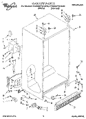 CABINET Diagram and Parts List for 4YED22PWAW00  Whirlpool Refrigerator