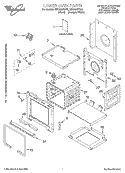 LOWER OVEN, LITERATURE Diagram and Parts List for RBD305PDB8  Whirlpool Wall Oven