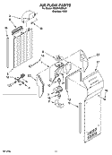 AIR FLOW PARTS Diagram and Parts List for 6ED2FHKXRL01  Whirlpool Refrigerator