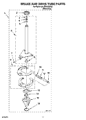 BRAKE AND DRIVE TUBE PARTS Diagram and Parts List for 6ALBR6245MW0  Whirlpool Washer