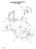 DISPENSER FRONT Diagram and Parts List for SS25AFXLQ00  Whirlpool Refrigerator