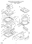 REFRIGERATOR SHELF Diagram and Parts List for 4KSRS22QDW01  KitchenAid Refrigerator