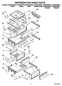 REFRIGERATOR SHELF PARTS Diagram and Parts List for KSRS25CSSS02  KitchenAid Refrigerator