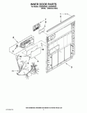 INNER DOOR PARTS Diagram and Parts List for IUD8000WQ3  Whirlpool Dishwasher