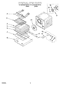 INTERNAL OVEN Diagram and Parts List for KEBS247DBL10  KitchenAid Wall Oven