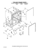 TUB AND FRAME PARTS Diagram and Parts List for WDF780SLYB1  Whirlpool Dishwasher