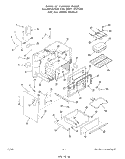 OVEN DOOR Diagram and Parts List for 2324W0A  Roper Range