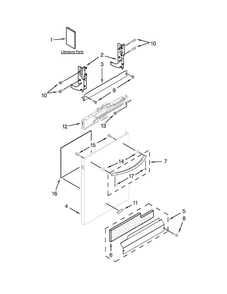 Door And Panel Parts Diagram and Parts List for WDT790SLYM3  Whirlpool Dishwasher