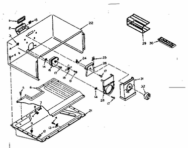Freezer Parts Diagram and Parts List for 106W14E  Kenmore Refrigerator