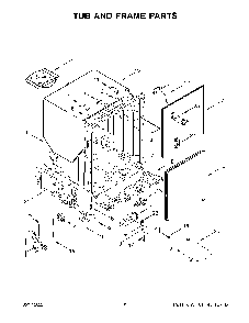 Tub And Frame Parts Diagram and Parts List for KDTM404KPS1  KitchenAid Dishwasher
