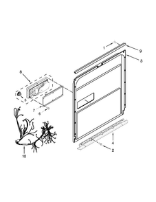 Inner Door Parts Diagram and Parts List for KUDE20IXSSA  KitchenAid Dishwasher