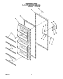 DOOR Diagram and Parts List for EV200NXAN00  Whirlpool Freezer