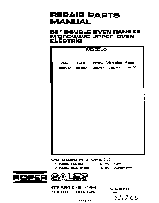Cover Page Diagram and Parts List for 2893*0A  Roper Range