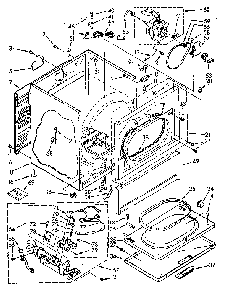 Cabinet Diagram and Parts List for LG7801XSN1  Whirlpool Dryer