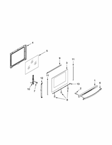 Door Parts Diagram and Parts List for IGL730CS0  Whirlpool Range