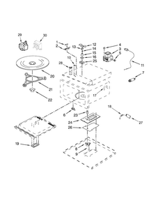 Oven Interior Parts Diagram and Parts List for KMBS104ESS01  KitchenAid Microwave