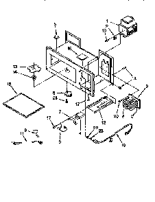 Magnetron And Air Flow Diagram and Parts List for MH7110XBQ8  Whirlpool Microwave