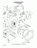 BULKHEAD PARTS Diagram and Parts List for WED6600WL0  Whirlpool Dryer
