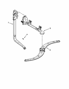 Upper Wash And Rinse Parts Diagram and Parts List for 66515112K210  Kenmore Dishwasher