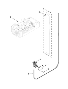 Ice Maker Parts Diagram and Parts List for WRS576FIDM01  Whirlpool Refrigerator